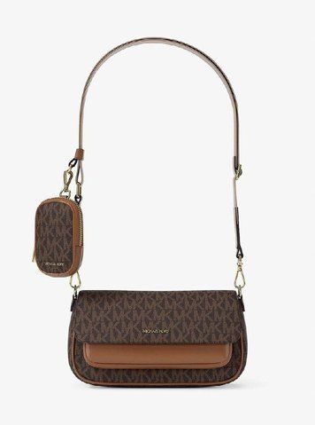 Michael Kors Jet Set Travel Small Signature Logo Crossbody Bag With Pouch 5656241009 фото